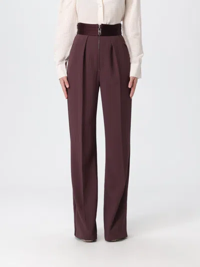 Elisabetta Franchi Pants  Woman Color Wine In Burgundy