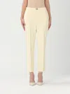 Elisabetta Franchi Lemonade Trouser With Logo In Yellow