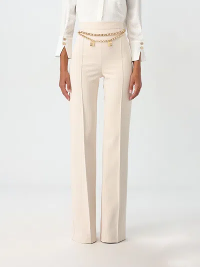 Elisabetta Franchi Pants  Woman Color Yellow Cream In Yellow Cream