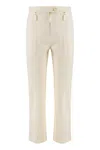 Elisabetta Franchi Pants In Double Crepe In White