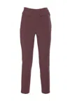 Elisabetta Franchi Tailored Brown Pants With High Waist And Polished Accents In Multi
