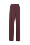 Elisabetta Franchi Trousers With Front Pleats And Belt Loops In Red