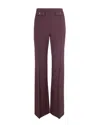 Elisabetta Franchi High-waisted Flared Pants With Decorative Button Details In Red