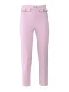 Elisabetta Franchi Pantalone In Crepe Trousers In White