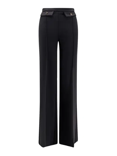 ELISABETTA FRANCHI PANTS WITH DOUBLE LOGO BUTTON