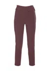 Elisabetta Franchi Flared Leg Trousers Gold-tone Buttons In Brown