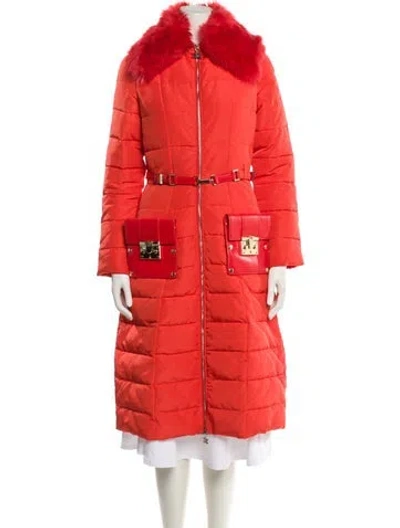 Pre-owned Elisabetta Franchi Parka In Orange