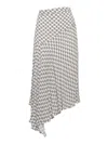 ELISABETTA FRANCHI ELISABETTA FRANCHI PATTERNED ASYMMETRICAL MIDI SKIRT