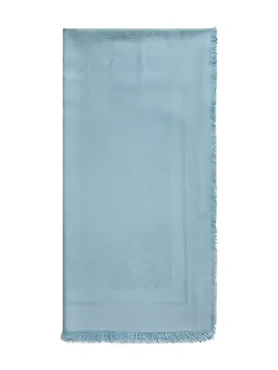 Elisabetta Franchi Patterned Fringed Scarf In Blue