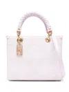 Elisabetta Franchi Patterned-jacquard Tote Bag In 紫色