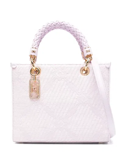 ELISABETTA FRANCHI PATTERNED-JACQUARD TOTE BAG
