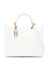 Elisabetta Franchi Patterned-jacquard Tote Bag In White