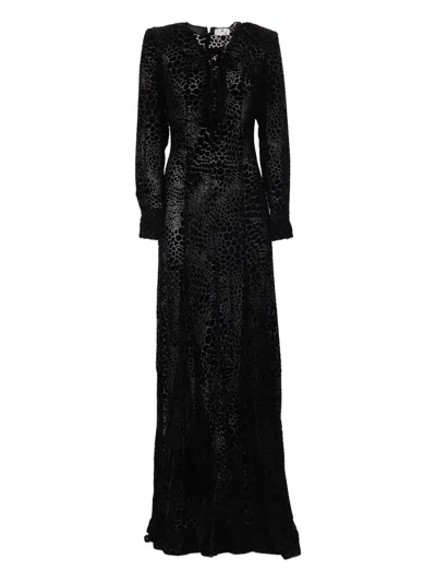 Elisabetta Franchi Form-fitting Midi Dress With Design In Black
