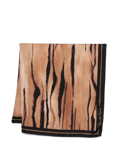 Elisabetta Franchi Patterned Scarf In Brown
