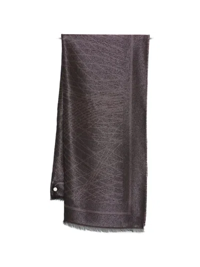 Elisabetta Franchi Patterned Scarf In Burgundy