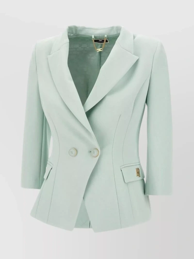 ELISABETTA FRANCHI PEAK LAPELS 3/4 SLEEVES JACKET