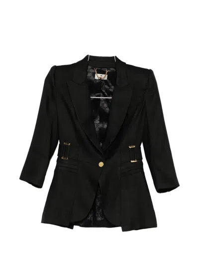 Elisabetta Franchi Peak-lapel Blazer In Black