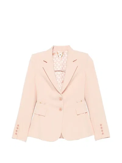 Elisabetta Franchi Peak-lapel Single-breasted Blazer In Pink