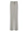 Elisabetta Franchi Pearl Grey Wide Leg Trousers In Gray