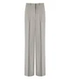 Elisabetta Franchi Pearl Grey Wide Leg Trousers In Gray