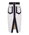 Elisabetta Franchi Geometric Patterned Midi Skirt In White