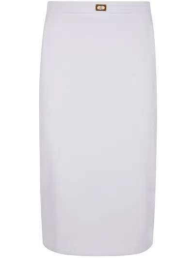 Elisabetta Franchi Pencil Midi Skirt In White
