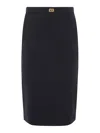 Elisabetta Franchi Pencil Midi Skirt In Negro