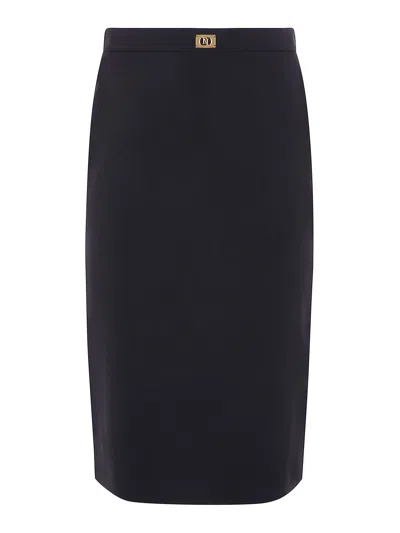 ELISABETTA FRANCHI FALDA SEMILARGA - NEGRO