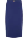 Elisabetta Franchi Pencil Midi Skirt In Oversea
