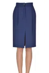 Elisabetta Franchi Pencil Skirt In Blue