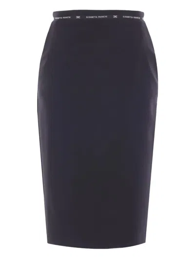 Elisabetta Franchi Pencil Skirt In Black
