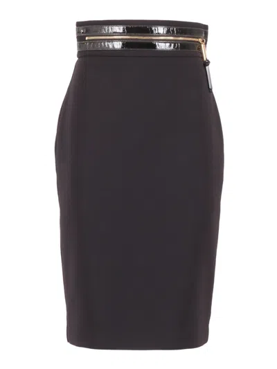 ELISABETTA FRANCHI PENCIL SKIRT WITH HIGH WAIST