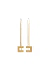 Elisabetta Franchi Dangling Geometric Shape Chain Detail Earrings In Gold