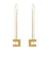 Elisabetta Franchi Dangling Geometric Shape Chain Detail Earrings In Gold