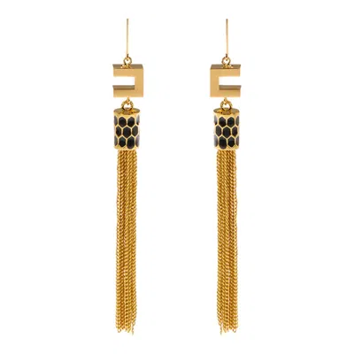ELISABETTA FRANCHI PENDANT LOGO EARRINGS