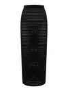 Elisabetta Franchi Perforated Knit Skirt In Black