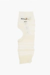 Elisabetta Franchi Perforated Logoed Socks In Neutral