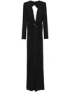 Elisabetta Franchi Piercing-detail Jersey Gown In Black