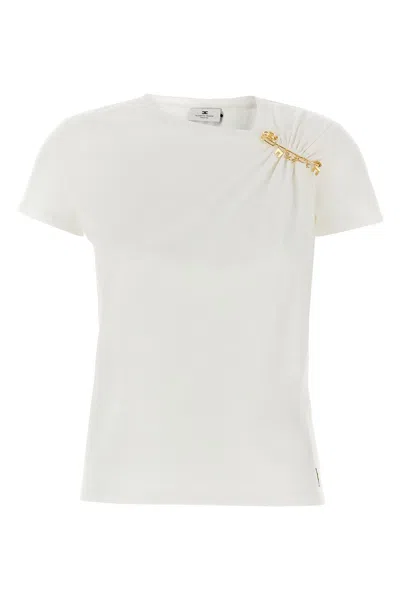 Elisabetta Franchi Pin T-shirt In Neutral