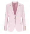 Elisabetta Franchi Quarzo Single Breasted Jacket In Pink