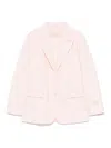 Elisabetta Franchi Pink Blazer With Logo In Pink