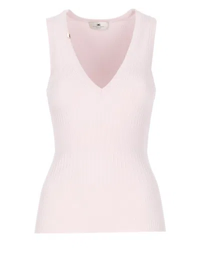 ELISABETTA FRANCHI ELISABETTA FRANCHI PINK SLEEVELESS TOP