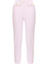 Elisabetta Franchi Pantalone In Crepe Trousers In Pink