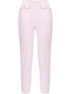 Elisabetta Franchi Pantalone In Crepe Trousers In Pink