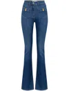 Elisabetta Franchi Bow-detailing Flared Jeans In Blue