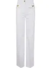 Elisabetta Franchi Wide Leg Denim In White