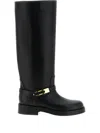 Elisabetta Franchi Knee-high Boots Strap Gold Hardware In Black