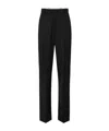 Elisabetta Franchi Pleat Detailed Straight-leg Trousers In Black