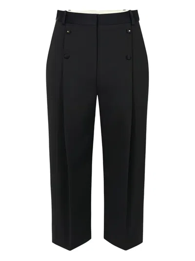Elisabetta Franchi Pleated Bermuda Shorts In Black