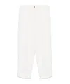 Elisabetta Franchi Crepe Cropped Trousers In White